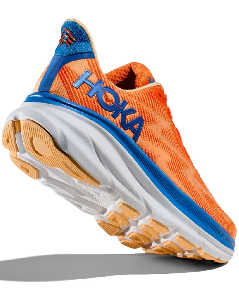 Hoka One One Men's Clifton 9 Vibrant Orange/Impala-4